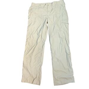 Columbia PFG Omni Shade Water Repellent Cargo Pants Womens Size 14 Regular Khaki